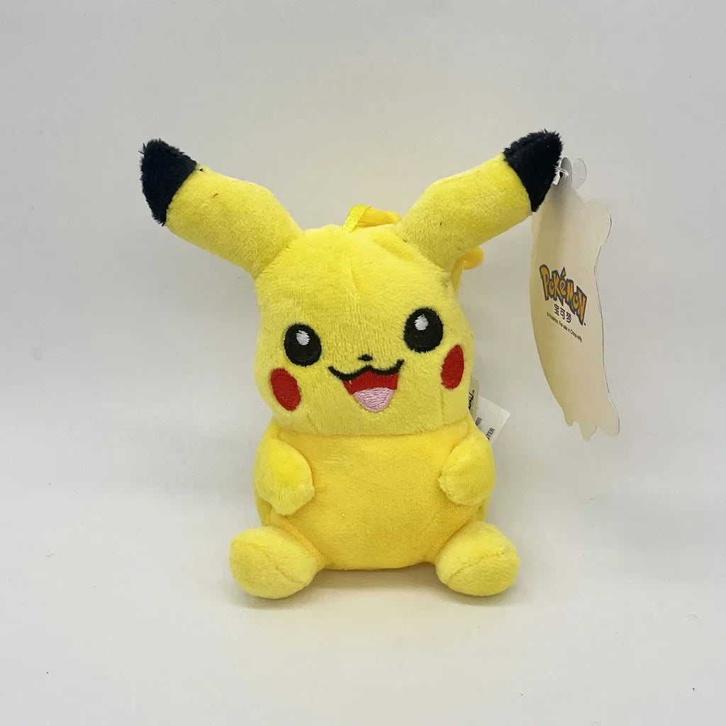 Lot de 10 peluches Pokémon Carapuce Salamèche Pikachu Bulbizarre 12cm Pendentif Peluche Porte-clés Cadeau Jouet
