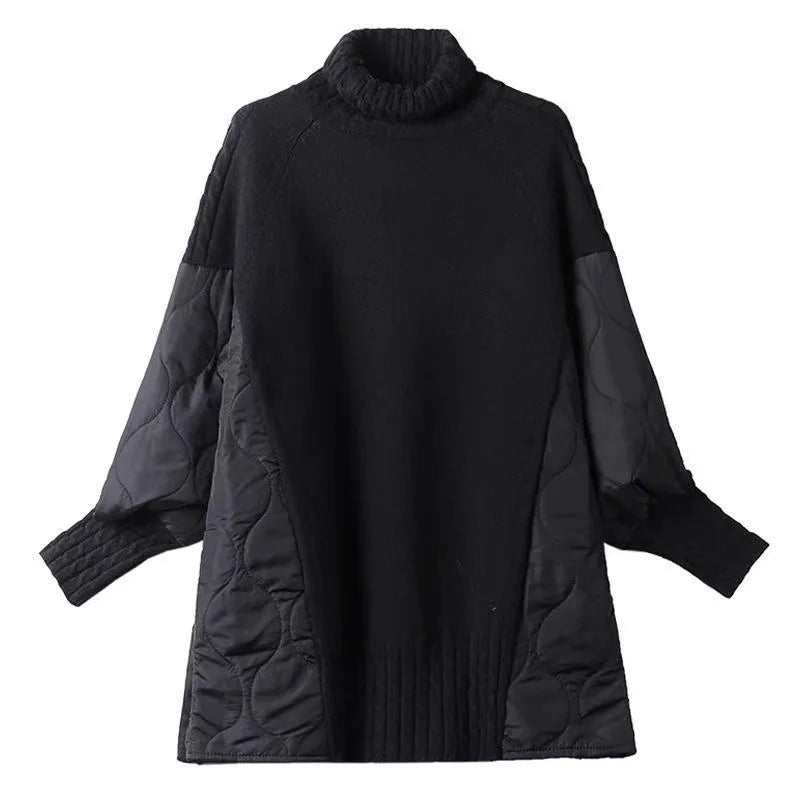Women's Long Sleeve Turtleneck Sweater Autumn Winter Loose Knitted Sweaters Korean Casual Oversized Ladies Pullover Clothing