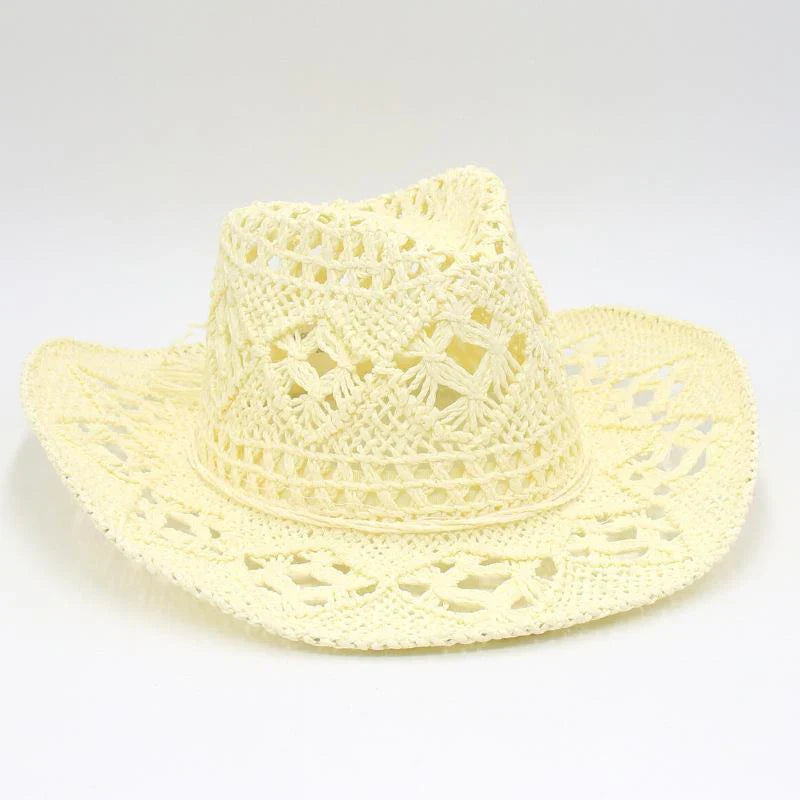 Chapeau de cowboy pour femme, casquette de cow-girl , accessoires pour les vacances, chapeau de paille