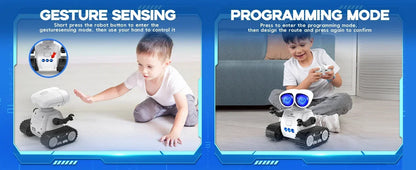 Jouet robot télécommandé Rechargeable avec musique, yeux LED, talkie-walkie, jouet robot pour enfants, robot RC pour enfants
