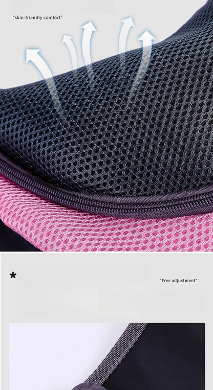 Sac à dos pour animaux de compagnie, sac de transport de voyage portable, sac à bandoulière extérieur mains libres adapté aux fournitures pour animaux de compagnie de chat et de chien