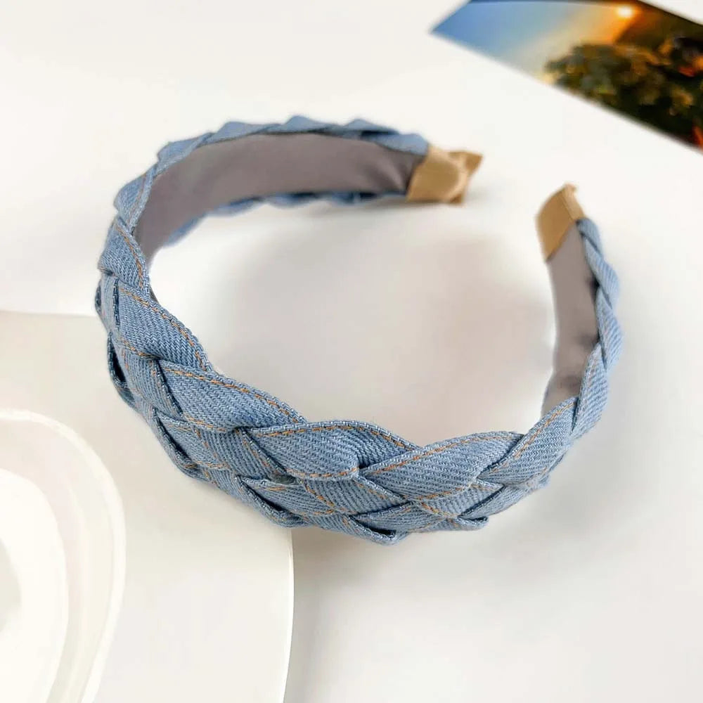 Bandeau de Cowboy en tissu Denim, coiffure de Style coréen, cerceau pour cheveux, accessoires pour cheveux, couvre-chef, bandeau noué en Denim, quotidien