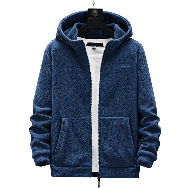 Polaire Homme Grande Taille L-8XL Pull Polaire d'extérieur Automne 2023 Gilet Polaire à Capuche Zippé Manteau