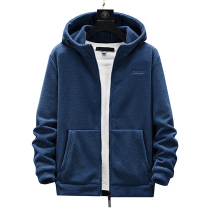 Polaire Homme Grande Taille L-8XL Pull Polaire d'extérieur Automne 2023 Gilet Polaire à Capuche Zippé Manteau