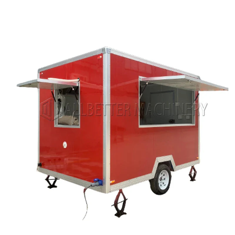 Remorque de restauration mobile Allbetter pour chariot de vente de produits alimentaires et de boissons, remorque de restauration rapide extérieure, camion de restauration personnalisé aux normes américaines