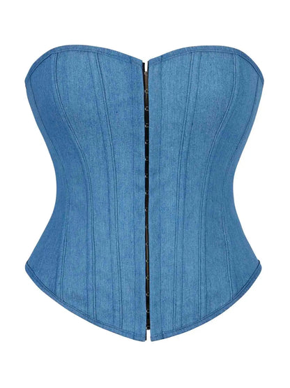 Nouveau corset de personnalité européen et américain, gilet à bretelles, haut de tube Spice Girl, haut sexy de cow-boy, haut de forme du corps.