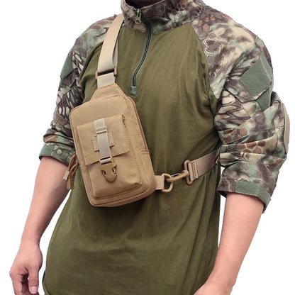 Petit sac de poitrine de Camouflage antivol pour l'extérieur, sac à bandoulière de randonnée en Nylon pour chasse, pêche, Camping, Cycking