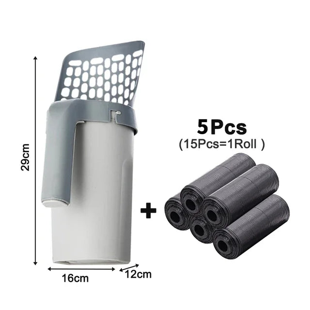 Fournitures pour chats, cuillère à litière avec recharge, outil de nettoyage réutilisable pour animaux de compagnie, nettoyeur de déchets de toilettes pour chats, bac à litière spécial