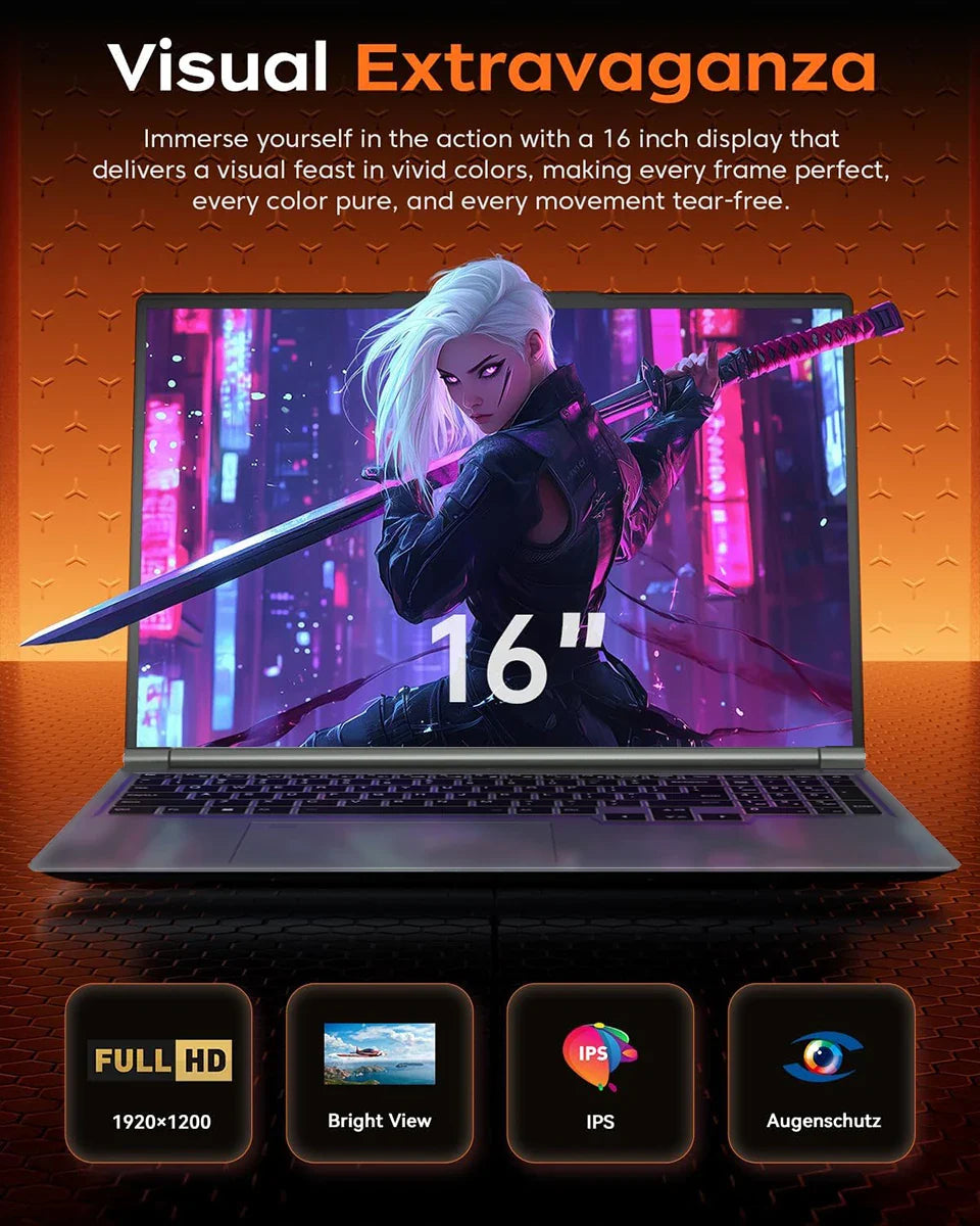 ACEKAMAS 16" Gaming Laptop Intel Core i7 6700HQ GTX 1060 Windows 11 Pro Gamer PC 16GB DDR4 1TB SSD IPS Notebook Computer Laptops