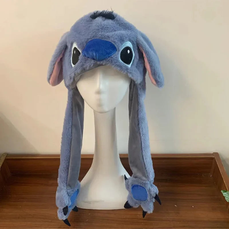 Stitch Anime Hat Stitch Moving Ears Shake Plush Hat Kawaii stitch  Ears Toys Hats for Girls Birthday Christmas Gifts