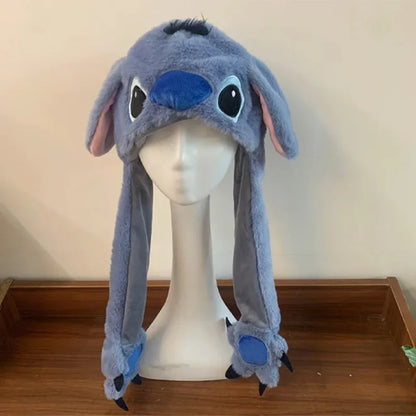 Stitch Anime Hat Stitch Moving Ears Shake Plush Hat Kawaii stitch  Ears Toys Hats for Girls Birthday Christmas Gifts
