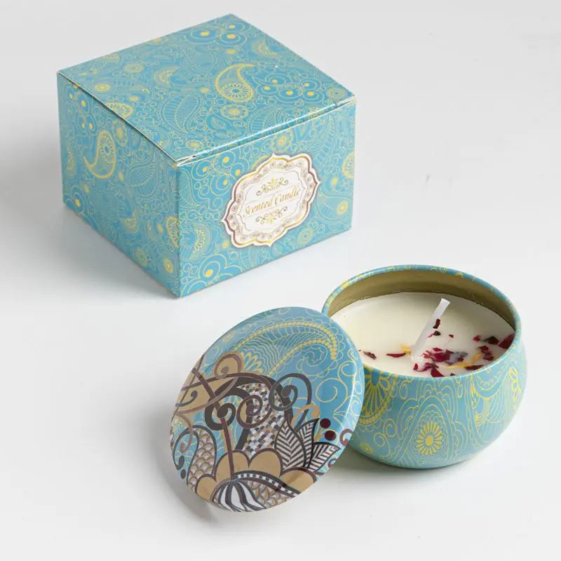 Bougies parfumées Osmanthus Gardenia avec pétales, petites bougies parfumées romantiques pour cadeaux d'anniversaire de filles, aromathérapie pour la maison