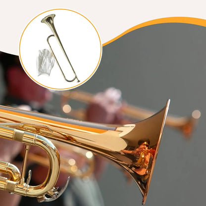 Trompette de cavalerie en laiton doré, Instrument de musique BB Bugle pour atmosphère de Festival