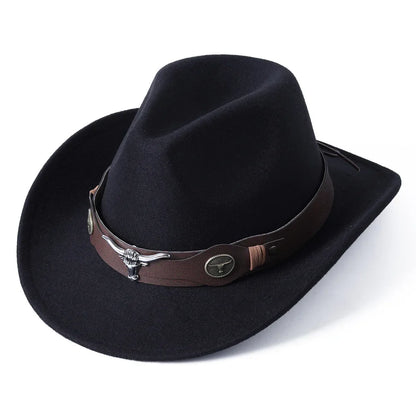 Chapeau de cowboy divers accessoires chapeau de cowboy monochrome en feutre chapeau d'extérieur homme et femme chapeau de cavalier chapeau femme