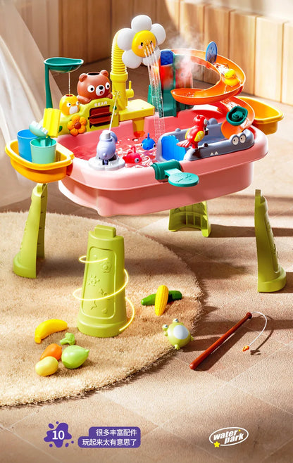 Jouets de cuisine pour enfants électriques amusants jouets de jeu d'eau évier de lavage de vaisselle pêche vaisselle jeu de rôle maison bébé jouet d'éducation précoce