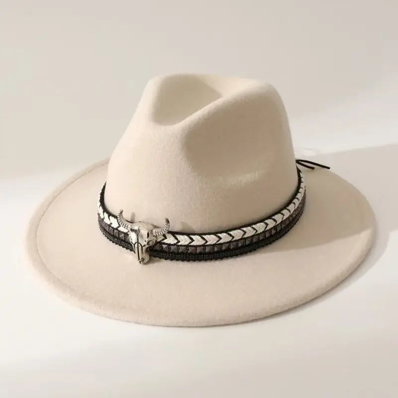 New Western Style Cowboy Hat, Ethnic Style Rolled Edge Hat, Sun Hat, Jazz Hat, Outdoor Travel Hat Cow Print Cowboy Hat