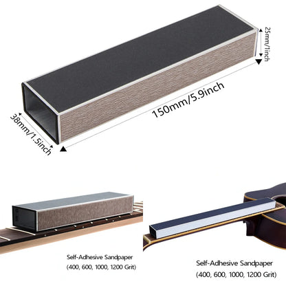 Niveleur de ponçage de frette de guitare de 15CM, tige de nivellement de faisceau de nivellement de frette de cou, ponçage de faisceau en aluminium, outils Luthier