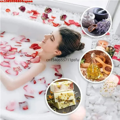 30g Bougie Aromatique Naturelle Savon Parfum Essence Florale Matériau de Fabrication Fleur Séchée Naturelle Décoration de Mariage Décoration de Maison Décoration de Bain