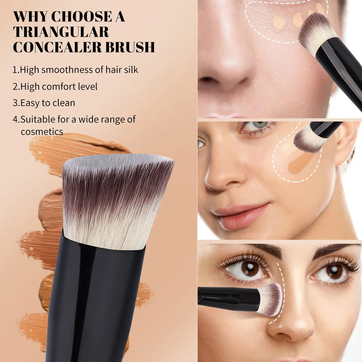 MAANGE ensemble de pinceaux de maquillage Double tête fond de teint brosse correcteur brosse fard à paupières brosse poudre brosse mélange maquillage beauté brosse
