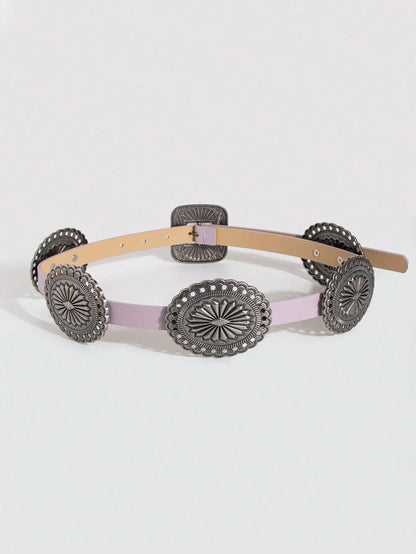 Ceinture robuste en métal sculpté pour femmes, 1 pièce, Style Punk, accessoire Cowboy Cowgirl, Boho