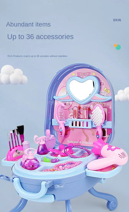 Play House Set Children's Dressing Table Toys For Girls From 6 to 10 Years Makeup Set For Girl Children's Nove Toy Birthday Gift