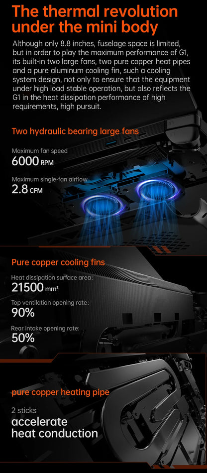 OneXPlayer G1 Gaming Laptop AMD Ryzen AI 9 HX 370 & Intel Core Ultra 7 255H Portable 8.8 Inch 144Hz Dual-Mode Keyboard Computer