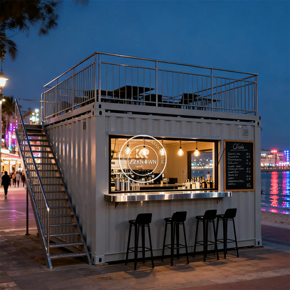 Portable Prefab Container House For Bakery Coffee Shop Kiosk Kitchen Application Outdoor Mobile Container Restaurant For Sale