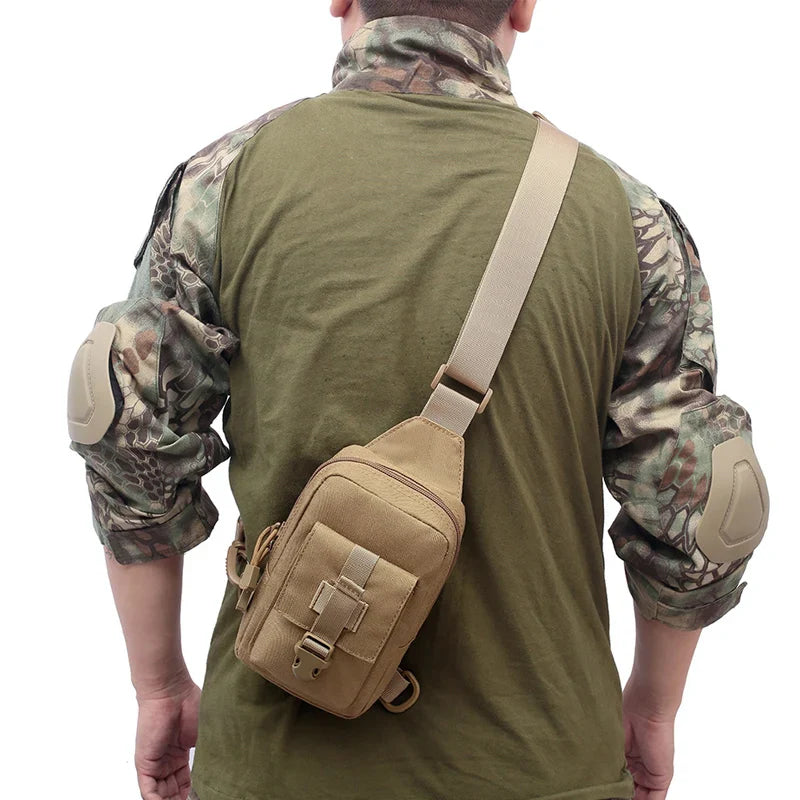 Petit sac de poitrine de Camouflage antivol pour l'extérieur, sac à bandoulière de randonnée en Nylon pour chasse, pêche, Camping, Cycking