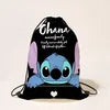 Stitch Drawstring Bags Children Backpack Anime Travel Storage Bag Kids Boys Girls Casual Swim Portable Backpack Christmare Gifts