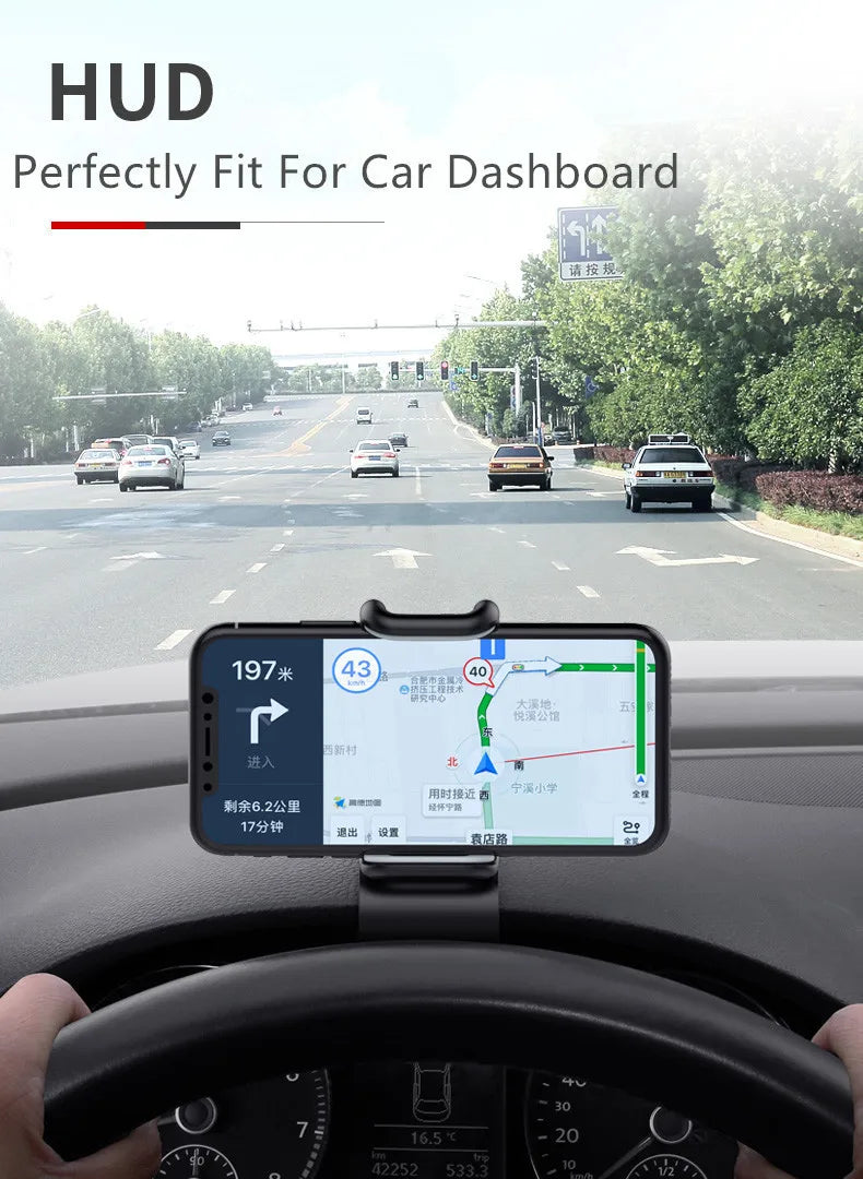 Support de téléphone de voiture rotatif à 360 degrés, Support universel pour téléphone portable, Support de tableau de bord pour poignée automatique, Support fixe pour téléphone portable