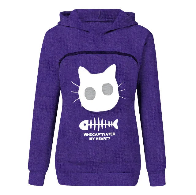 Cat Lovers Hoodie Winter Hoodies Sweatshirt Man Women Animal Cuddle Pouch Hood Pullover Carry Dog Cat Breathable Sweatshirts Hot