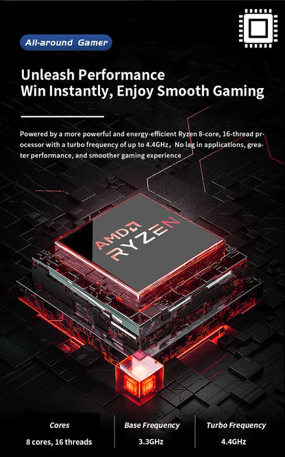 Genmachine Laptop AMD Ryzen™ 9 4900H 15.6 Inch LPDDR4 RAM M.2 NVME SSD Business Gaming Laptop Computer Notebook Radeon Graphics