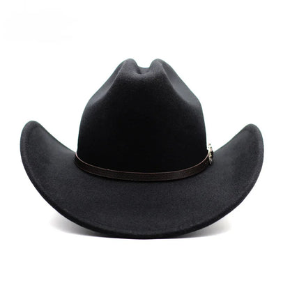Chapeau de cowboy occidental vintage pour hommes, casquette de jazz de cowgirl avec cloche en cuir à large bord, chapeaux de Sombrero d'église pour homme