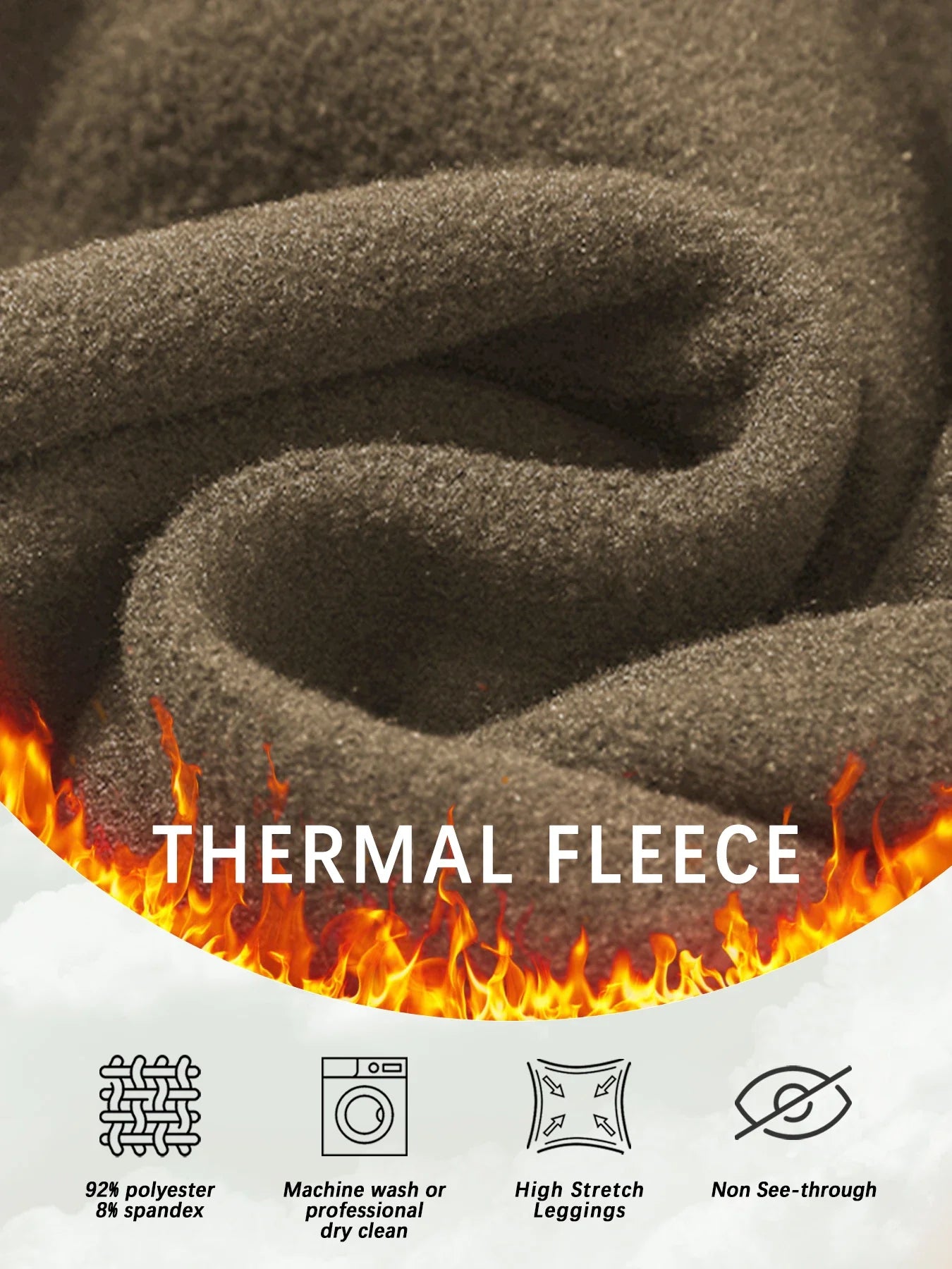 Plus size fleece lined leggings. Women's pants designed for winter yoga, workouts, and cold weather activities