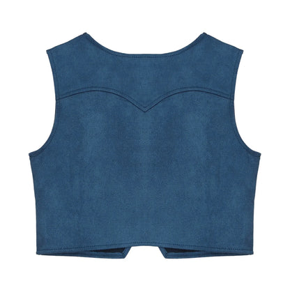 Gilet en Daim avec Franges de Cowboy et Cowgirl pour Garçons Filles avec Bandana Chapeau Costumes de Cosplay pour Halloween Carnaval Fête