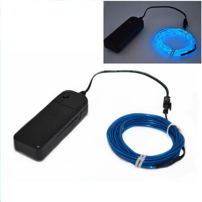 Câble lumineux EL Wire 1m/3m/5m, lumières d'ambiance intérieure de voiture, fête de danse, maison, néon, bricolage, Costumes, décoration, bande LED, lumière ambiante