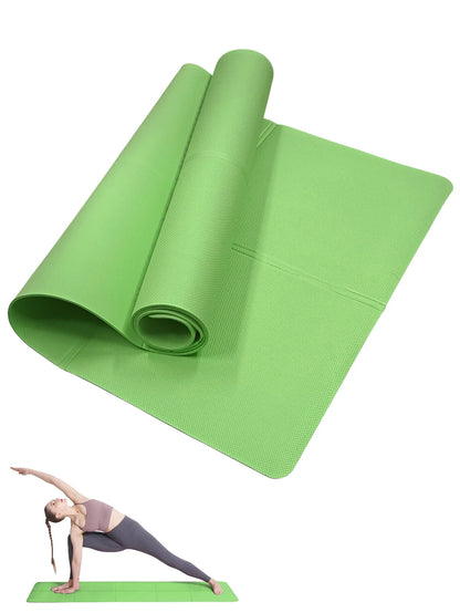 Tapis de Yoga Pilates Fitness 3/4/6mm d'Épaisseur Antidérapant Coussin de Yoga Tapis de Fitness de Voyage pour Femmes Entraînement au Sol à Domicile