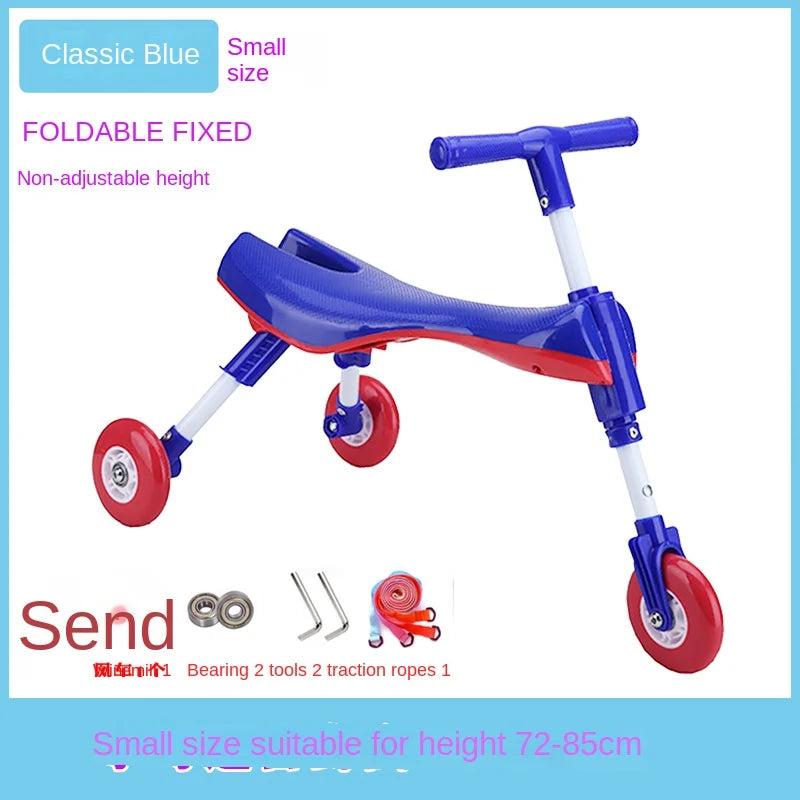 New liftable children's folding large mantis car three-wheeled scooter baby walker 1-6 years old yo-yo car