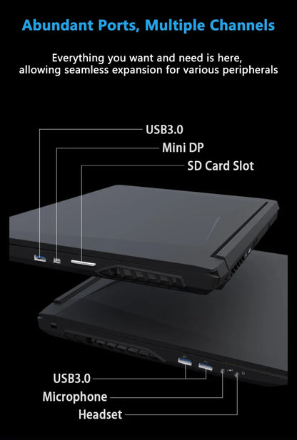 Genmachine Laptop Computer Intel i9 11900H 15.6” 144Hz NVIDIA GeForce RTX 3060 DDR4 M.2 2280 NVME SSD Business Gaming Laptops
