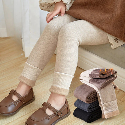 Leggings d'hiver pour enfants, pantalon avec sourire extra, pour filles