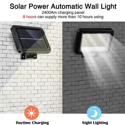 Applique Murale Solaire avec Capteur de Mouvement, Imperméable Conforme à la Norme IP65, Éclairage d'Extérieur à T-shirts d'Massage, Idéal pour un Jardin, une Cour, une Rue ou un Porche
