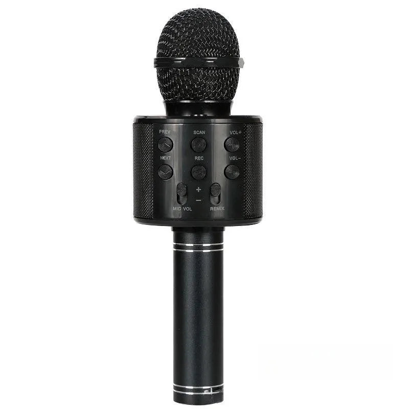 Wireless Bluetooth Karaoke Microphone, 5-in-1  Mic with Built-in Stereo Speaker/4 Voice-Changing Effect, Great Gifts