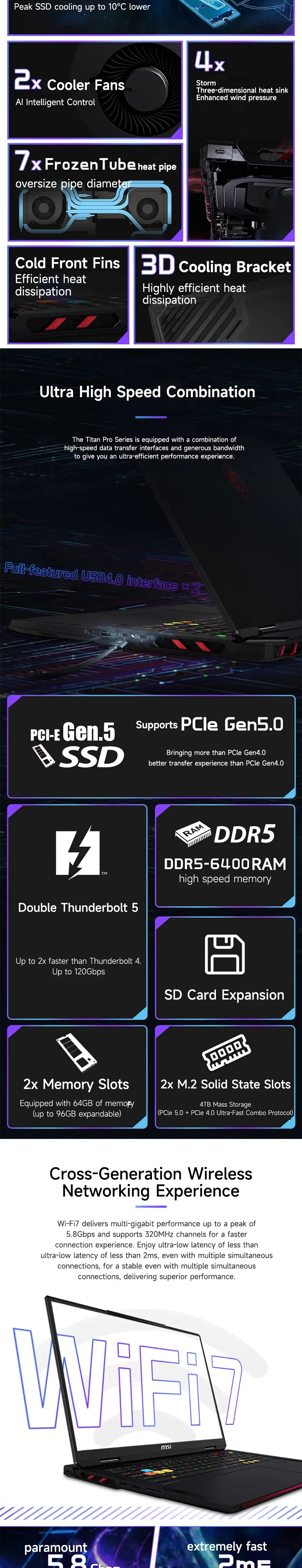 2025 MSI Raider A18 HX Gaming Laptop 18 Inch Mini LED 4K 120Hz UHD+ Screen Netbook AMD R9-9955HX3D 64GB 2TB RTX5080 Notebook PC