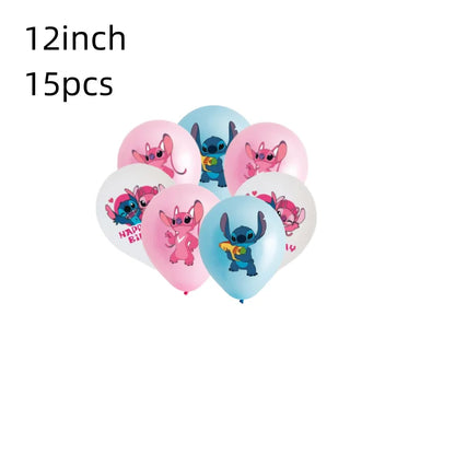 Kids First 6th Birthday Party Decorations Stitch Balloons Set Cute Globos Baby Shower Supplies Children Gifts Ballons