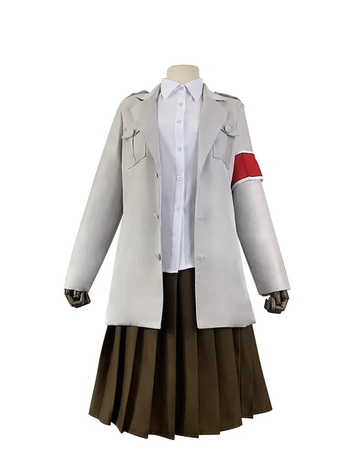 Anime L'Attaque des Titans Veste Costume Cosplay Eldien Unité Guerrière Veste Pieck Shingeki No Kyojin Robe Eldienne Militaire de Mahr