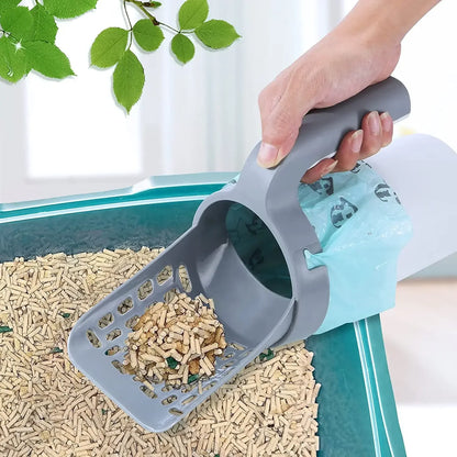 Pelle à Litière pour Chat avec Sac de Recharge, Filtre pour Animaux de Compagnie, Nettoyage des Déchets, Fournitures PUNICEF, Boîte à Litière pour Livres