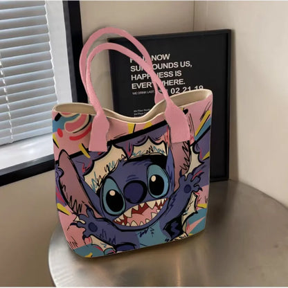 New Stitchou Single Shoulder Bag Cartoon Stitchou Pattern Shoulder Bag Ladies Tote Bags Joker Unisex Bags Commuter Handbag Gifts