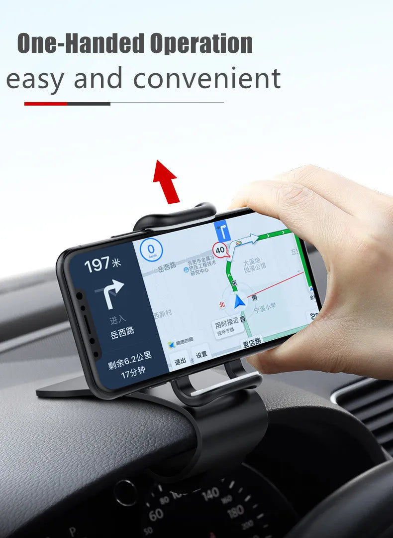 Support de téléphone de voiture rotatif à 360 degrés, Support universel pour téléphone portable, Support de tableau de bord pour poignée automatique, Support fixe pour téléphone portable