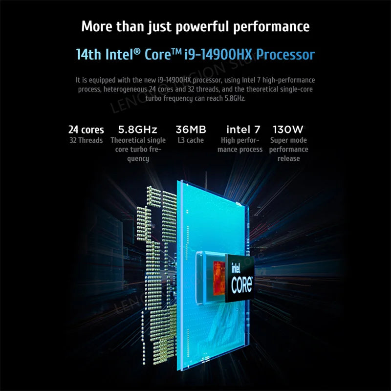 PC portable de jeu Lenovo Legion Y9000P Gaming E-Sports 2024 RTX 4060 Intel i9-14900HX 16" 16/32/64 Go de RAM 1/2 To SSD 2.5K 240 Hz