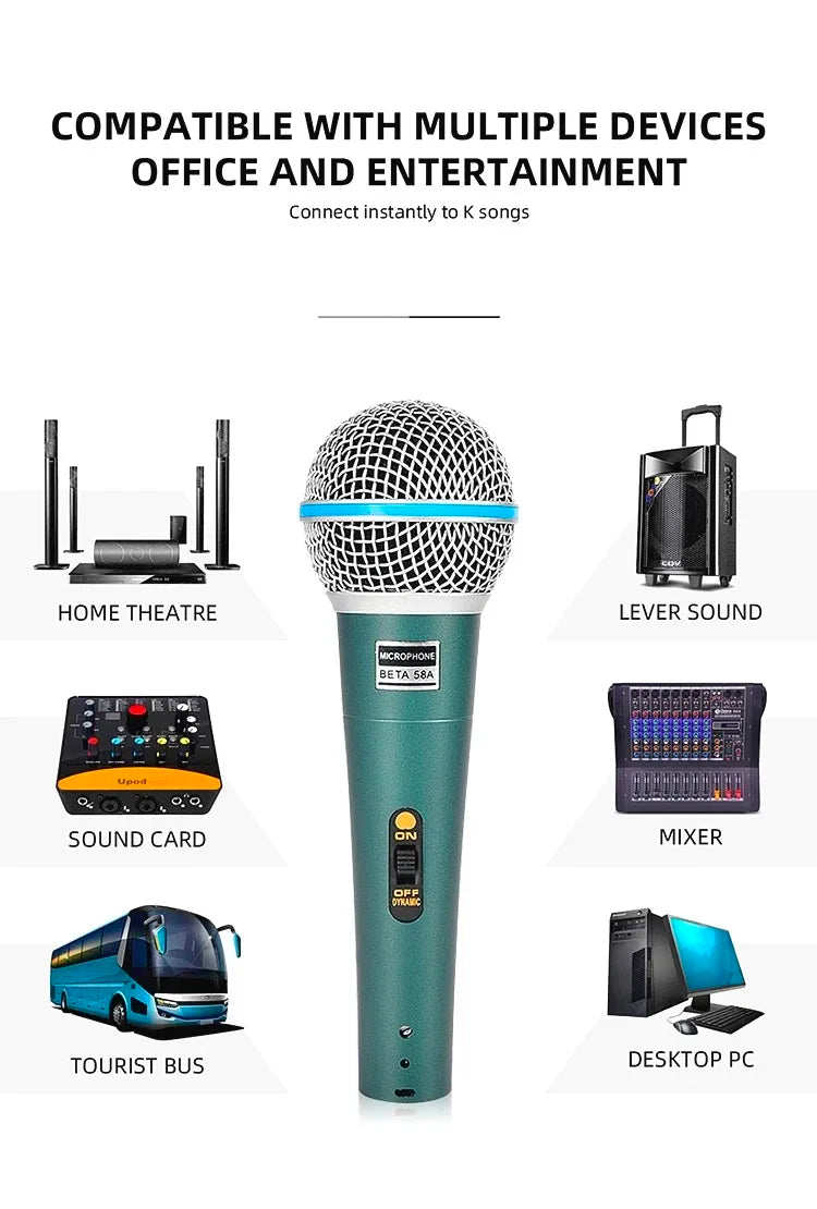 Microphone à condensateur professionnel filaire, pour PC, système de Machine à karaoké, salle de son, Gamer, Audio, chant, Kits de Streaming en direct